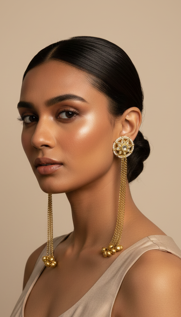 Zoon Floral Chain Earrings