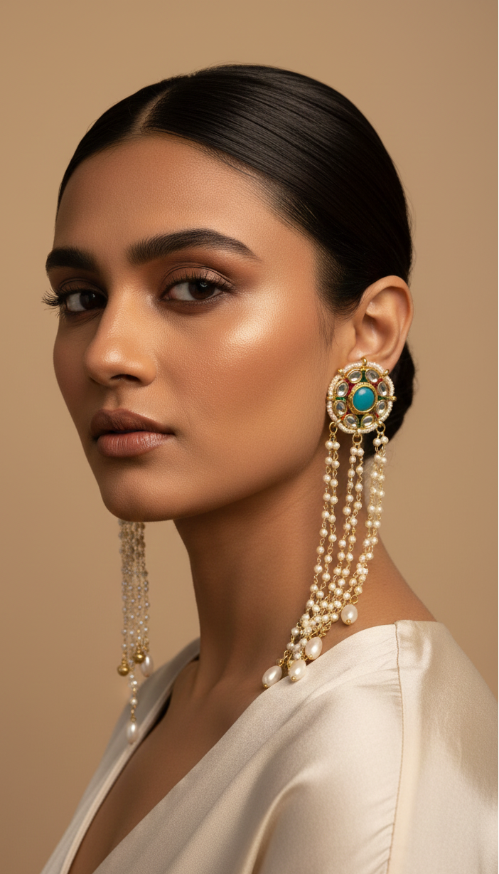 Noor Pearl Chandelier Earrings