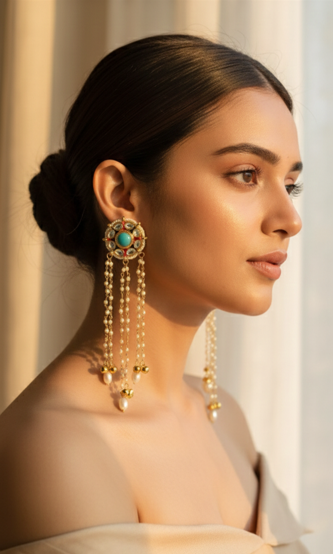 Noor Pearl Chandelier Earrings