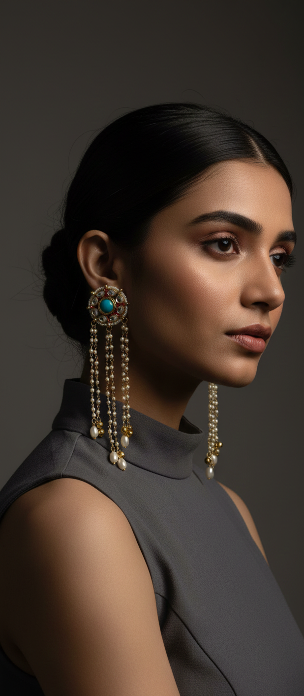 Noor Pearl Chandelier Earrings
