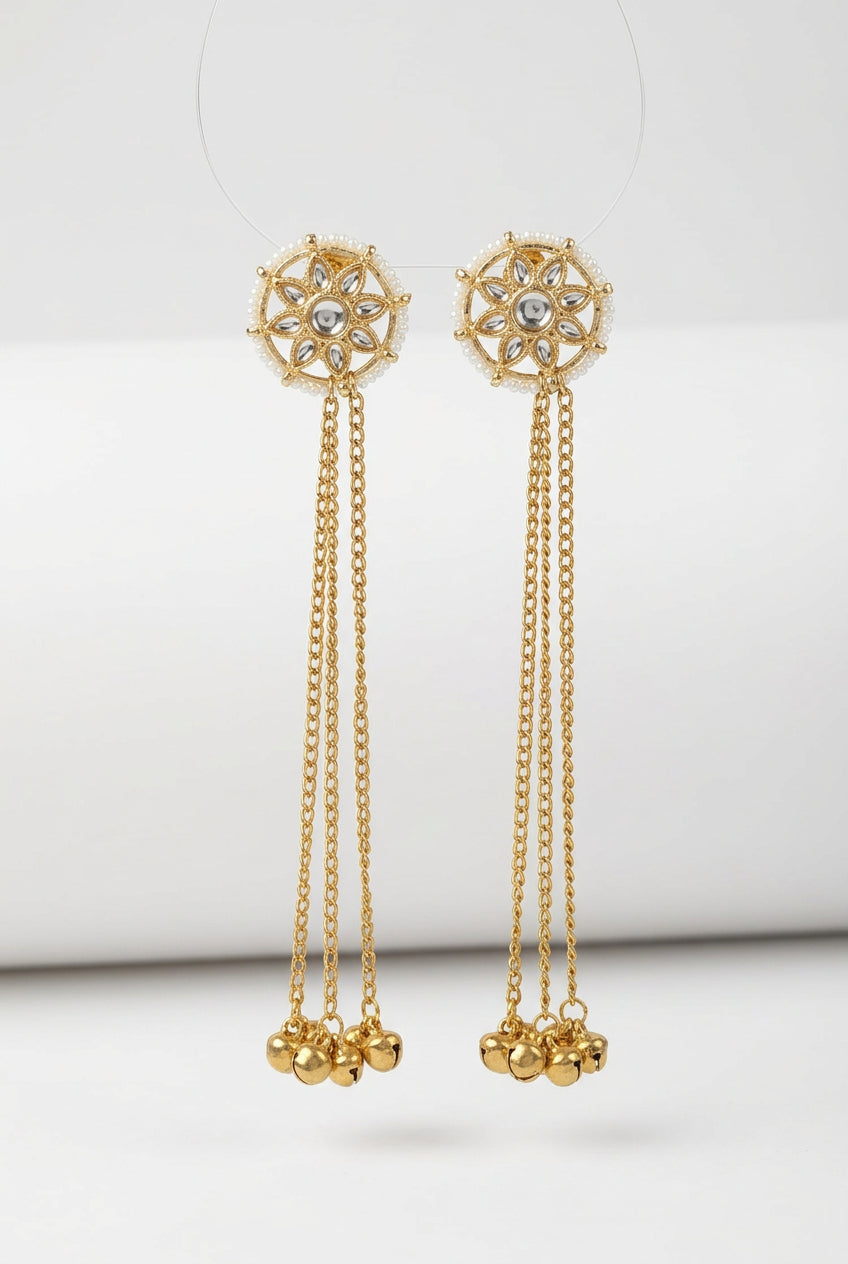 Zoon Floral Chain Earrings