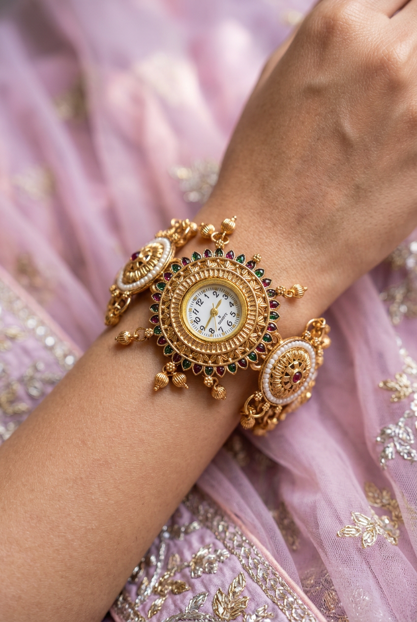 Maharani Pearl Medallion Watch