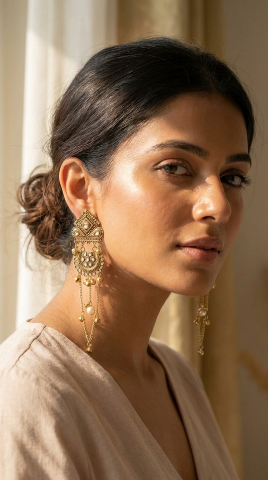 Antique Arch Kashida-Inspired Earrings