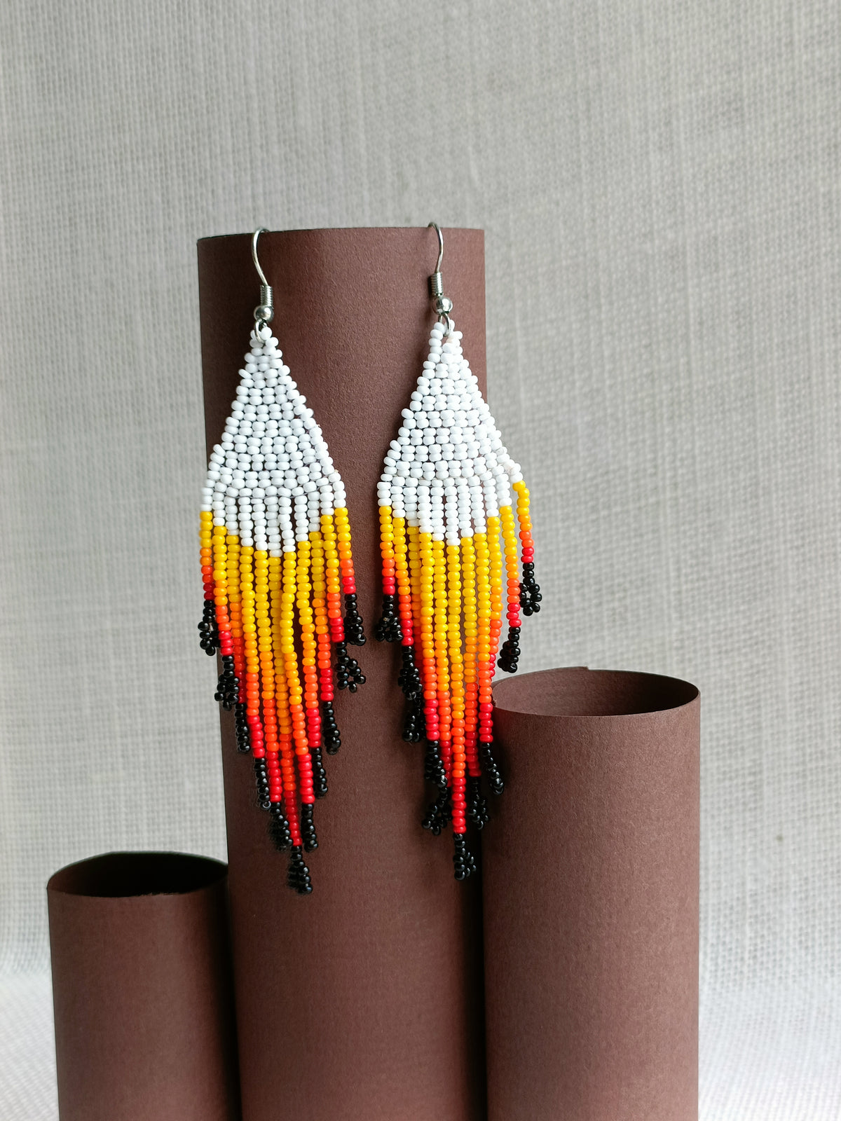 Phoenix Flame Beaded Dangles