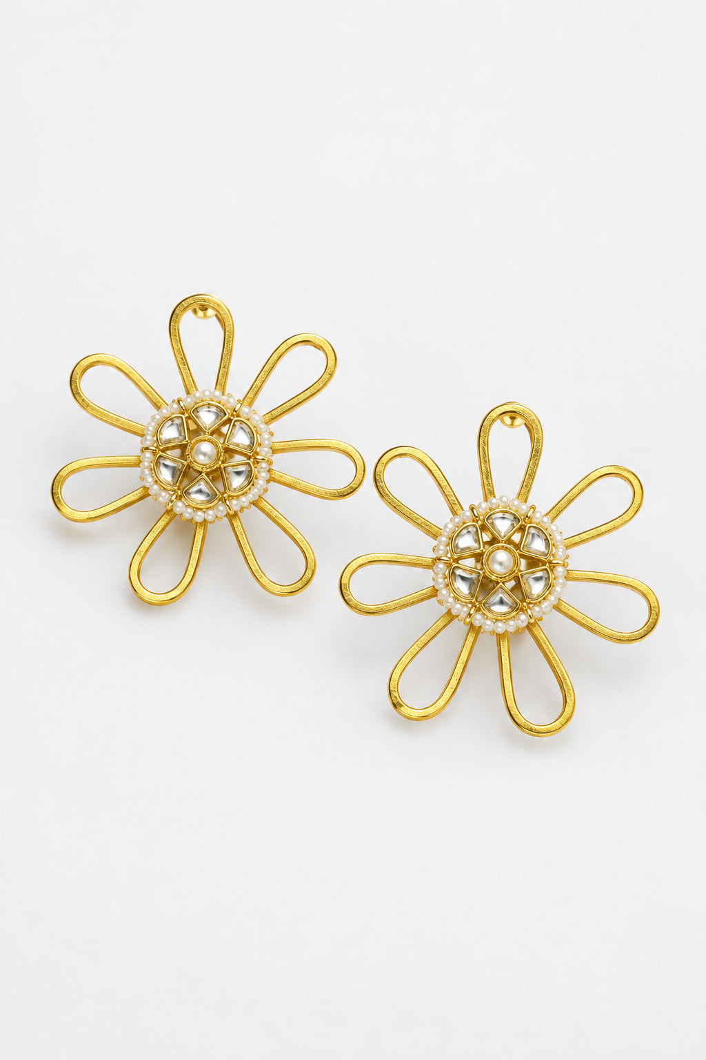 Gulbahaar Kashmiri Floral Stud Earrings