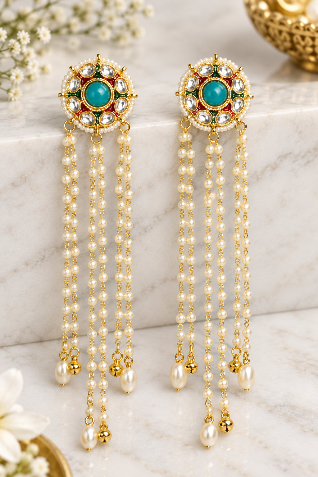Noor Pearl Chandelier Earrings
