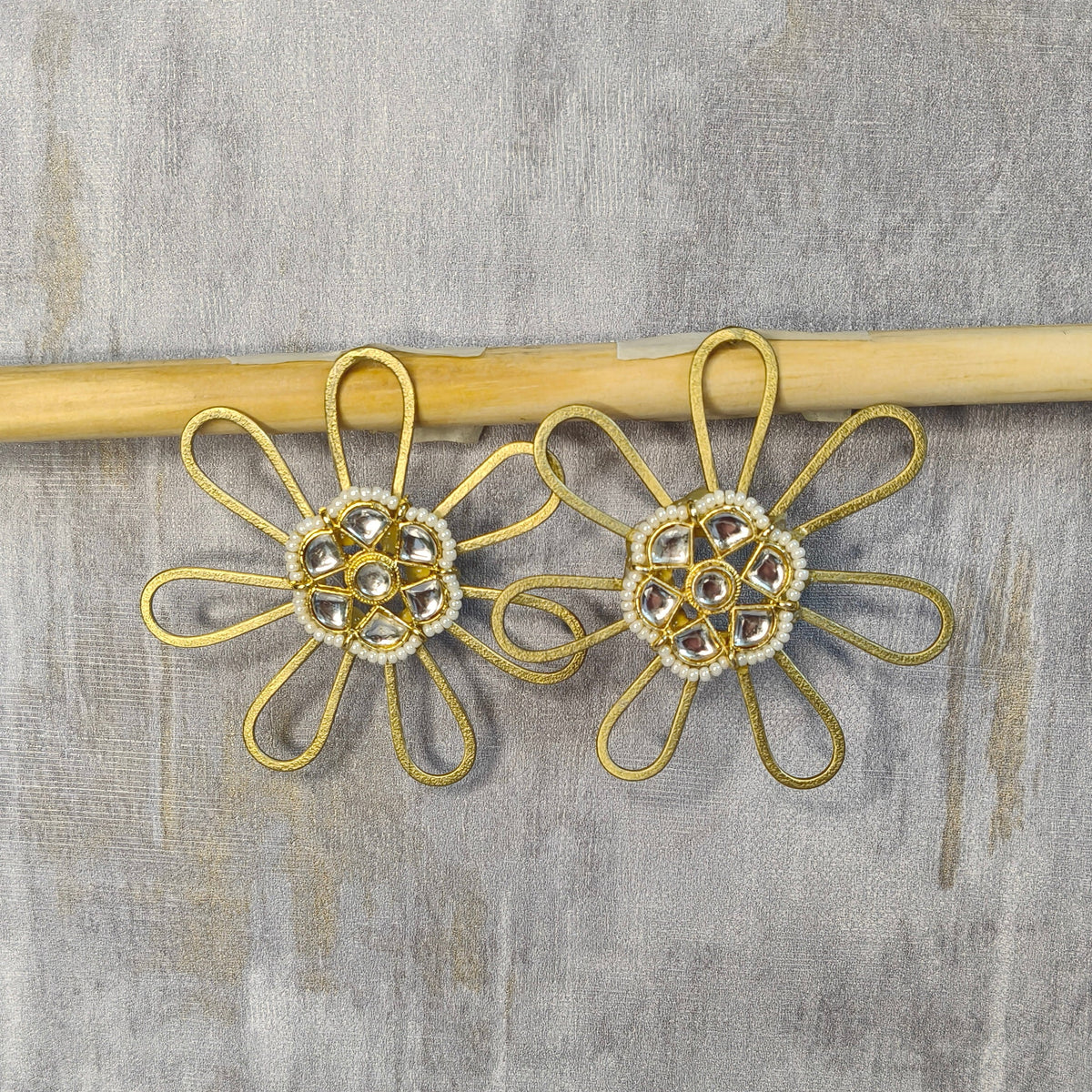 Gulbahaar Kashmiri Floral Stud Earrings